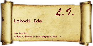 Lokodi Ida névjegykártya