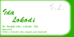ida lokodi business card